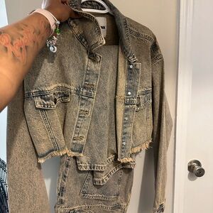 Denim Cropped Jacket with matching jeans